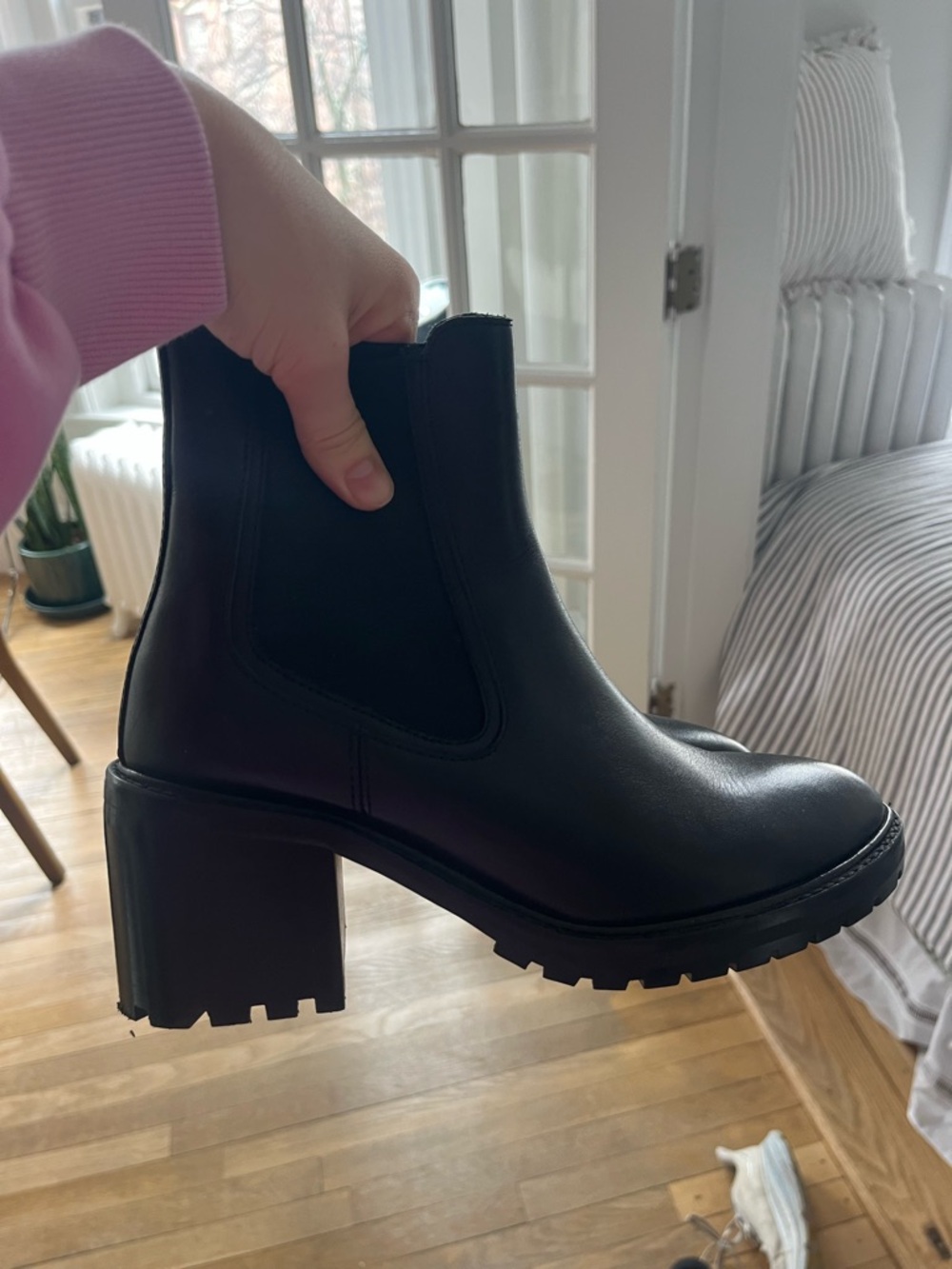 Thursday Boot Company Black Chelsea Lug Heel Ankle Boots